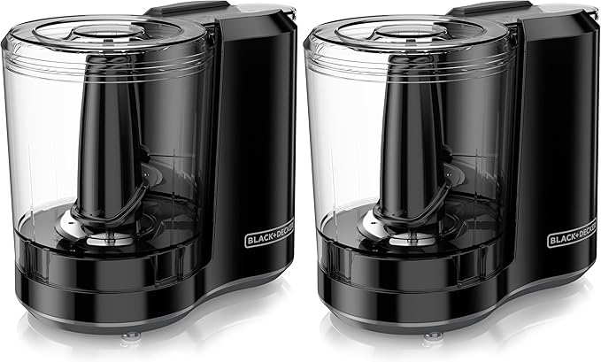 BLACK+DECKER,Improved Assembly,HC300B FreshPrep 3-Cup Electric Food Chopper,capacity,(Pack of 2)