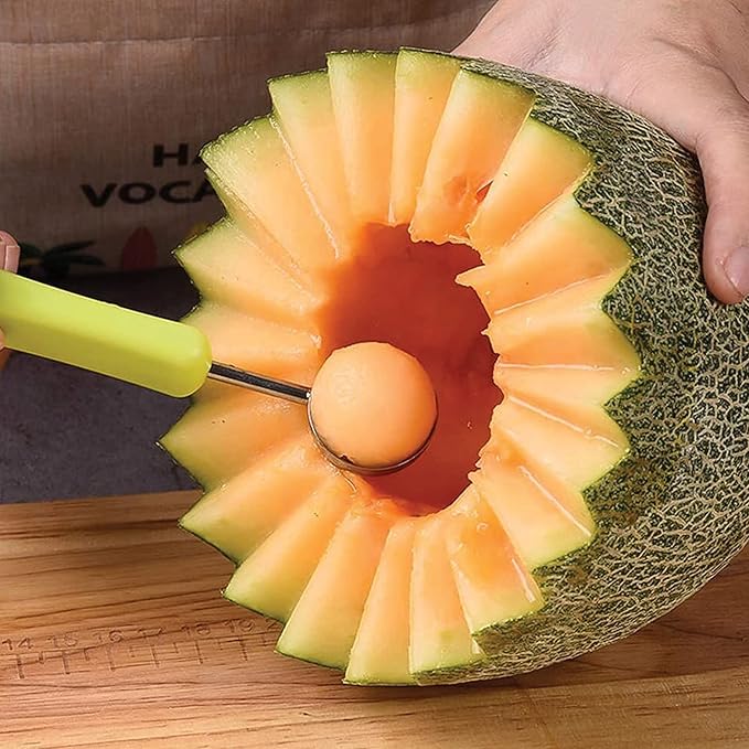 HIC Kitchen 4-in-1 Fruit Tool Set, Stainless Steel Blades