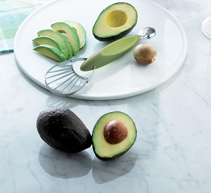 Trudeau 2-in-1 Avocado Slicer, Green