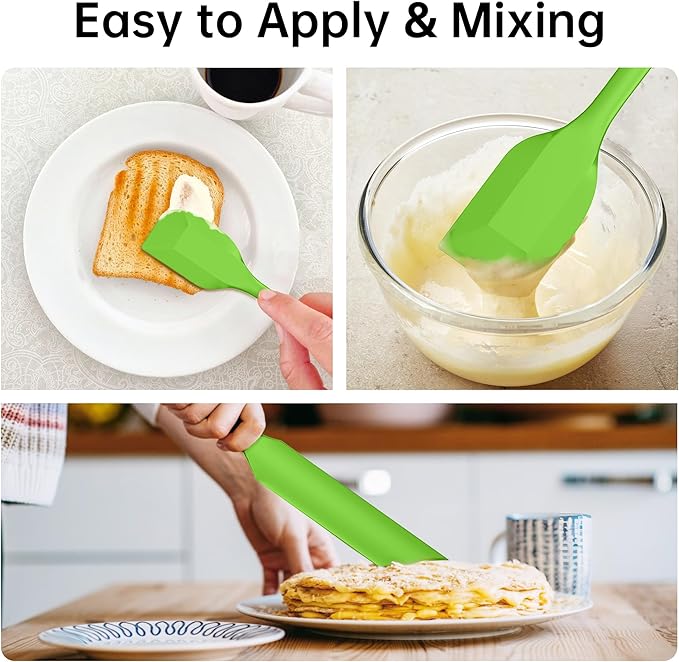 Barsone 5-Piece Silicone Spatula Set - Heat Resistant 446°F Food Grade BPA Free, Nonstick Cookware Safe Dishwasher Safe Kitchen Tools for Baking, Cooking, Stirring, Multicolor.