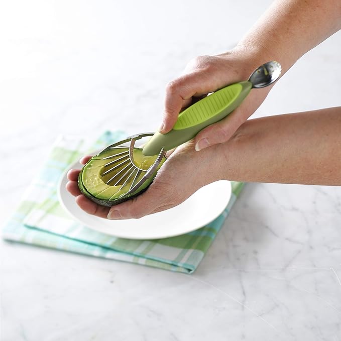 Trudeau 2-in-1 Avocado Slicer, Green