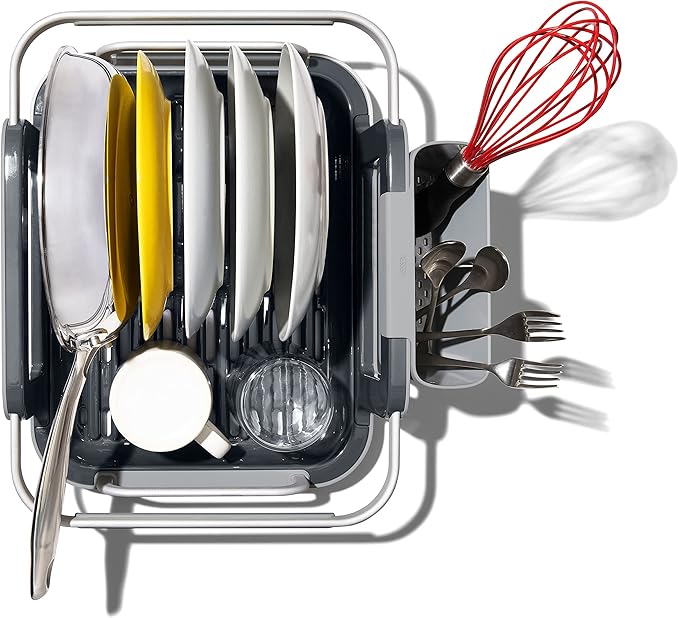 OXO Good Grips Extendable Over-The-Sink Aluminum Drying Dish Rack