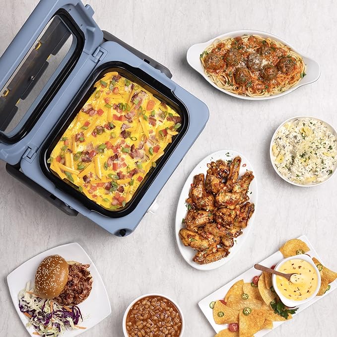 Presto 06017 8-Quart Nomad Traveling Slow Cooker, Blue