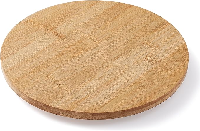 10 Inch Bamboo Lazy Susan Organizer Turntable for Kitchen Cabinet Table Refrigerator Lazy Susans Spice Rack for Pantry Countertop Organization
