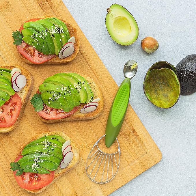 Trudeau 2-in-1 Avocado Slicer, Green
